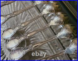 6 Anciennes Fourchettes Tiffany & Co Sterling Argent Massif Poincon Cygne
