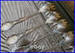 6 Anciennes Fourchettes Tiffany & Co Sterling Argent Massif Poincon Cygne
