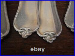 6 Couverts A Entremets Argent Massif Poincon Minerve Modele Noeud Gordien