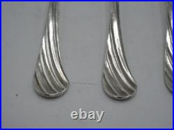 6 Cuilleres A Cafe Argent Massif Poincon Minerve Decor Coquille