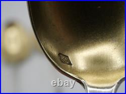 6 Cuilleres A Cafe Argent Massif Poincon Minerve Decor Coquille