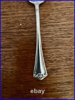 6 Cuillères À Café En Argent Massif Poinçon Minerve Monogramme Héraldique