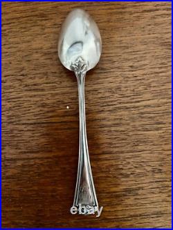 6 Cuillères À Café En Argent Massif Poinçon Minerve Monogramme Héraldique