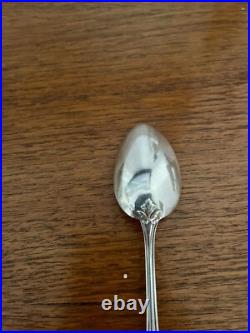 6 Cuillères À Café En Argent Massif Poinçon Minerve Monogramme Héraldique