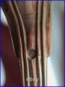 6 Cuillères Dessert VERMEIL Argent Massif Poinçon VIEILLARD (1819-1838) 118g