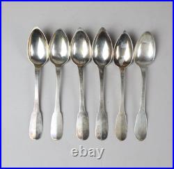 6 Cuillères à café Argent Massif Poinçon Minerve 1er Titre Écrin Napoléon III