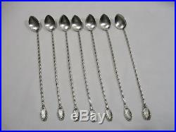 7 Ancienne Cuilleres Mazagran Cocktail Argent Massif Poincon Spoon Solid Silver