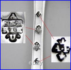 ANCIEN COUVERT CUILLERE ET FOURCHETTE EN ARGENT MASSIF 18EME POINCONS poids 133G