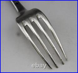 ANCIEN COUVERT CUILLERE ET FOURCHETTE EN ARGENT MASSIF 18EME POINCONS poids 133G