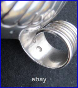 ANCIEN TASTEVIN ARGENT MASSIF NOMINATIF TASTE VIN poinçon JFP COQ 116 g 93 mm