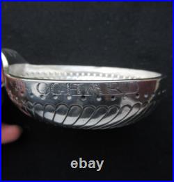 ANCIEN TASTEVIN ARGENT MASSIF NOMINATIF TASTE VIN poinçon JFP COQ 116 g 93 mm