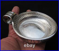 ANCIEN TASTEVIN ARGENT MASSIF NOMINATIF TASTE VIN poinçon JFP COQ 116 g 93 mm