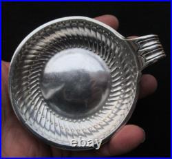 ANCIEN TASTEVIN ARGENT MASSIF NOMINATIF TASTE VIN poinçon JFP COQ 116 g 93 mm