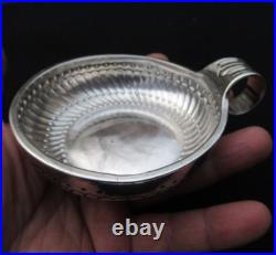 ANCIEN TASTEVIN ARGENT MASSIF NOMINATIF TASTE VIN poinçon JFP COQ 116 g 93 mm
