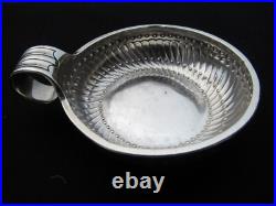 ANCIEN TASTEVIN ARGENT MASSIF NOMINATIF TASTE VIN poinçon JFP COQ 116 g 93 mm