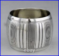 ART DECO Ancien Rond de serviette en argent massif poinçon minerve 1er titr