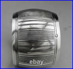 ART DECO Ancien Rond de serviette en argent massif poinçon minerve 1er titr