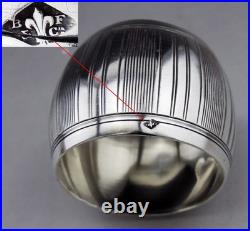 ART DECO Ancien Rond de serviette en argent massif poinçon minerve 1er titr