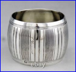 ART DECO Ancien Rond de serviette en argent massif poinçon minerve 1er titr