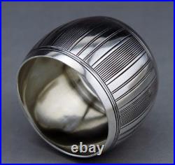 ART DECO Ancien Rond de serviette en argent massif poinçon minerve 1er titr