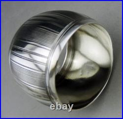 ART DECO Ancien Rond de serviette en argent massif poinçon minerve 1er titr