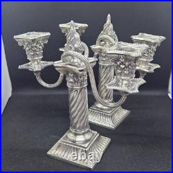 A identifier Paire de candélabres à 2 bras de lumière Poinçons RD 800 ou 900