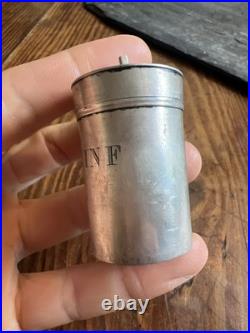 Ampoule & Fiole Sainte Chrême Argent Massif Poinçon Minerve Messe & Sacré