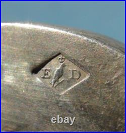 Ancien Bougeoir Royal Evêque Argent minerve poinçon rare 232g à Main, XIXème