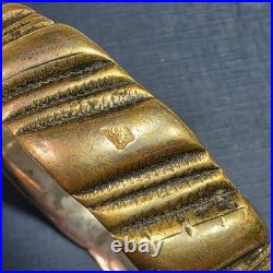 Ancien Bracelet Berbère Aït Atta Maroc Argent Massif Poinçon Bélier 82g