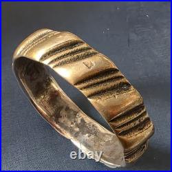 Ancien Bracelet Berbère Aït Atta Maroc Argent Massif Poinçon Bélier 82g