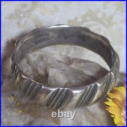 Ancien Bracelet Berbère Aït Atta Maroc Argent Massif Poinçon Bélier 82g