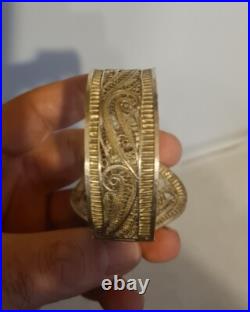 Ancien Bracelet En Argent Massif Vermeil Poinçon Negre XIX Ème