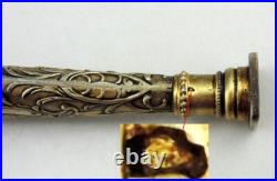Ancien Cachet Sceau en Argent massif Vermeil poinçon tête sanglier Epoque XIXème Ancien Cachet Sceau en Argent massif Vermeil poinçon tête sanglier Epoque XIXème