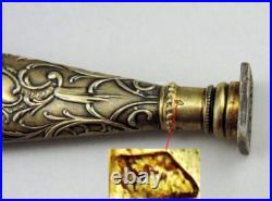 Ancien Cachet Sceau en Argent massif Vermeil poinçon tête sanglier Epoque XIXème Ancien Cachet Sceau en Argent massif Vermeil poinçon tête sanglier Epoque XIXème