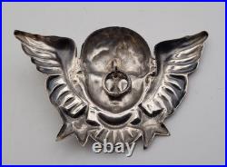 Ancien Chérubin Ange Argent Massif 915/1000 Poinçon Étoile Espagne #V150