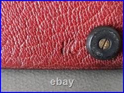 Ancien Coffret A Bijoux Anglais Argent Massif Poinçonné Sur Coffret Cuir Signé