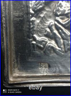 Ancien Coffret ou boîte en argent massif Perse Poinçon 84, Asie, Poids 350 gr
