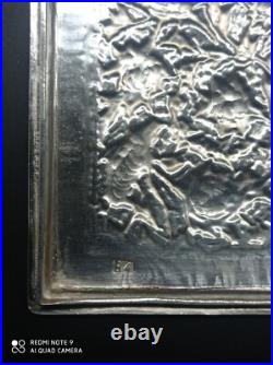 Ancien Coffret ou boîte en argent massif Perse Poinçon 84, Asie, Poids 350 gr