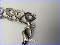 Ancien Collier Moderniste Argent Massif 925 Tasarim 46 gr Double Poinçon