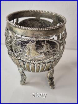 Ancien Coupe brûle-parfum en argent Poinçon lion et tête Silver 70g