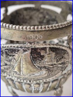 Ancien Coupe brûle-parfum en argent Poinçon lion et tête Silver 70g