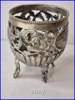 Ancien Coupe brûle-parfum en argent Poinçon lion et tête Silver 70g