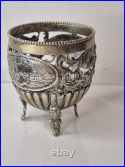 Ancien Coupe brûle-parfum en argent Poinçon lion et tête Silver 70g