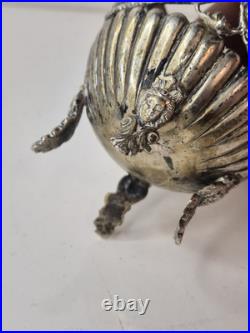 Ancien Coupe brûle-parfum en argent Poinçon lion et tête Silver 70g