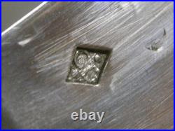 Ancien Couteau A Fruit De Table Manche En Nacre Argent Massif Poinçon Knife