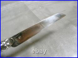 Ancien Couteau A Fruit De Table Manche En Nacre Argent Massif Poinçon Knife