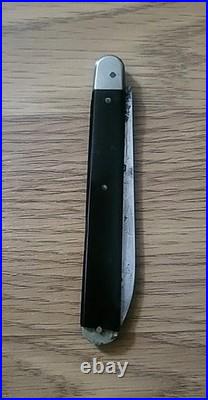 Ancien Couteau De Poche En Argent Massif Poinçon Minerve Antique Époque XIX Ème