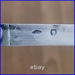 Ancien Couteau De Poche En Argent Massif Poinçon Minerve Antique Époque XIX Ème