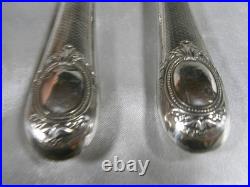 Ancien Couvert A Salade Argent Massif Poinçons Cuillere Fourchette