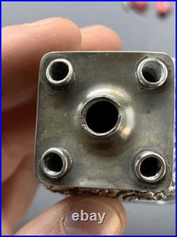 Ancien Flacon En Argent Massif Poincon Sanglier Épice Besamin Silver Old Judaica
